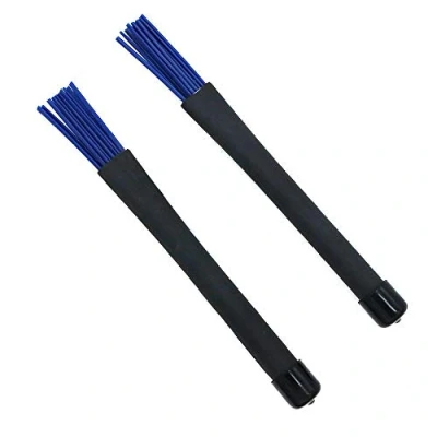 Image of Alnicov 1 Pair Jazz Drum Brushes Retractable Sticks 32cm black/blue