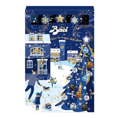 Image of Baci Christmas Advent Calendar, Assorted Chocolate Truffles with Hazelnut, Gluten Free, 278 g (Pack of 1)