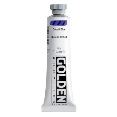 Image of Pro Art Golden Heavy Body Acrylic Paint 2 oz Cobalt Blue