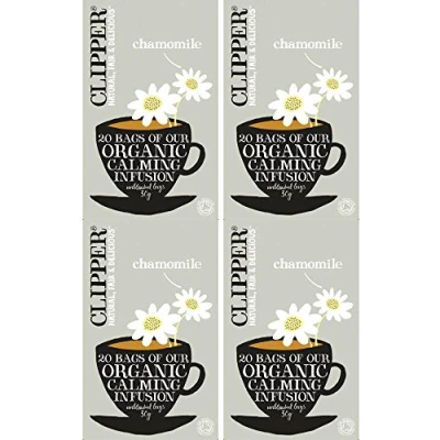 Image of (4 PACK) Clipper Organic Chamomile 20 Bag 4 PACK BUNDLE
