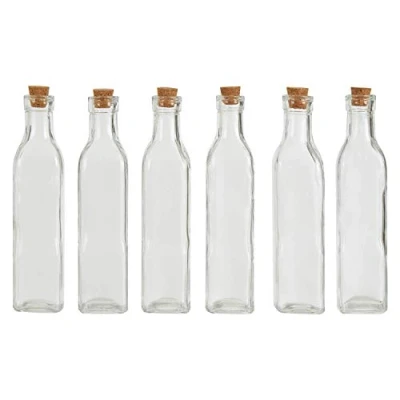 Image of 6X Tromso 250ml Tall Glass Bottles Cork Lid
