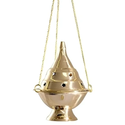 Image of Accessories Brass Burners Hanging Censer/Charcoal Incense Burner 4.5&quot; High