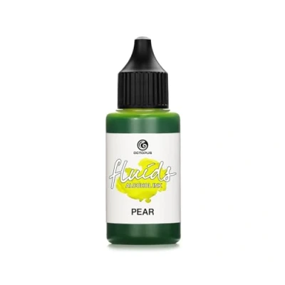 Image of Octopus 30ml Fluids Alcohol Ink PEAR for fluid art and resin, green