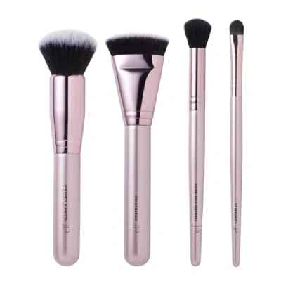 Image of e.l.f. Complexion Perfection Brush Kit 4 Piece Set, Synthetic