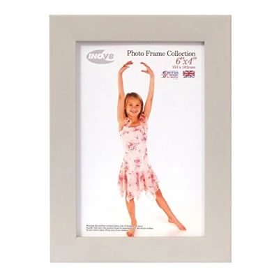 Image of Inov8 Framing PFVS SOGR 64 British Made Traditional Picture/Photo Frame, Soft Grey, 6x4 inch