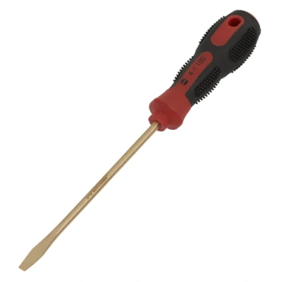 Image of Sealey Premier Screwdriver Slotted 4 x 100mm Non Sparking