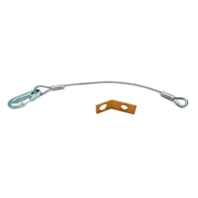 Image of leisure MART 500mm long trailer secondary coupling/safety cable with BRACKET for unbraked trailers Pt no. LMX1809