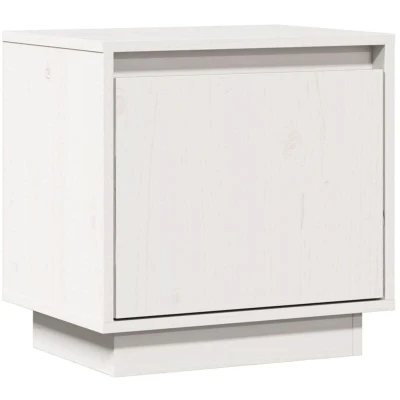Image of vidaXL Bedside Cabinet White 40x30x40 cm Solid Wood Pine