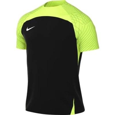 Image of NIKE DR0889 011 M NK DF STRKE III JSY SS T Shirt Men&#039;s Black/Volt/Volt/White Size 3XL