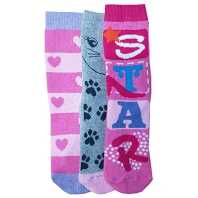 Image of Britwear 6 x Girl Kid Children Gripper Thermal Warm Motif Design Socks Anti Non Slip Grip Sock Size: 12 3