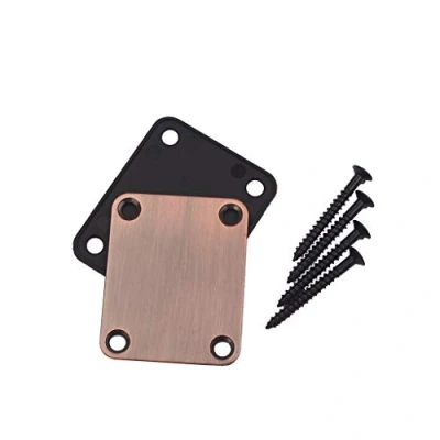 Image of Alnicov Electric Guitar Neck Plate with 4 Screws For Strat Tele Style Bass Bronze