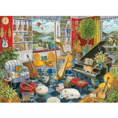 Image of Ravensburger The Music Room 500 Piece Jigsaw Puzzle for Adults 12000022 Handcrafted Tooling, Made in Germany, Every Fits Together Perfectly