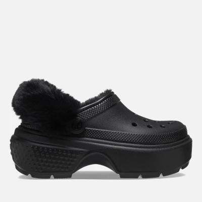 Image of Crocs Stomp Slippers, Size: M4/W5, Black Synthetics/textile