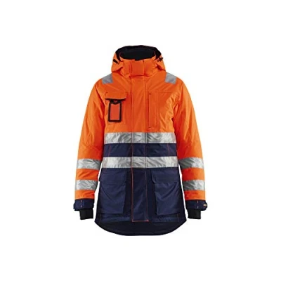 Image of Blaklader 447219875389XS Women&#039;s Winter Parka, High Vis Orange/Navy, Size XS