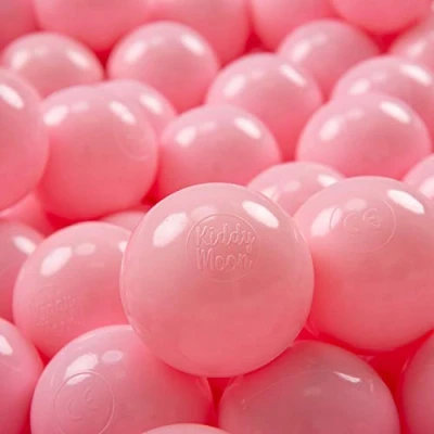 Image of KiddyMoon 50 ∅ 7Cm/2.75In Soft Plastic Play Balls For Children Colourful Certified Made In EU, Light Pink