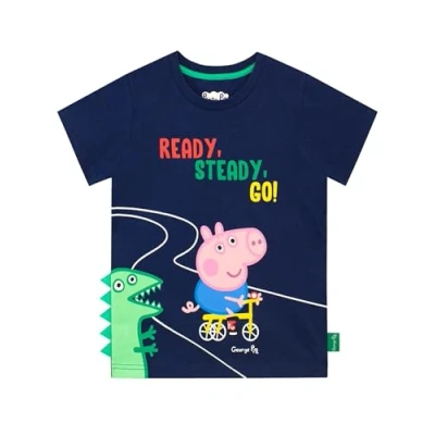 Image of Peppa Pig Boys George T Shirt Multicoloured Age 6 to 7 Years