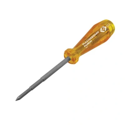 Image of C.K Plasterboard Drywall Punch Stepped Steel Shaft for Wall Plugs, Drill Marking or Scribing