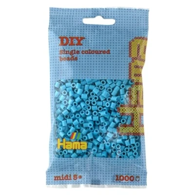 Image of Hama Beads Bag Approx. 1000 Midi Fuse Mosaic Decoration Arts &amp; Craft for Creative Children Ages 5+ Azure