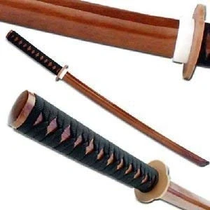 Image of Martial Arts Wooden Bokken With Roped Handle Red Oak only