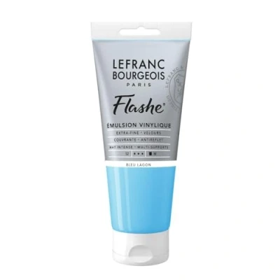 Image of Lefranc Bourgeois Acrylic Vinyl Emulsion, Lagoon Blue, 80ml Tube Vinylfarbe