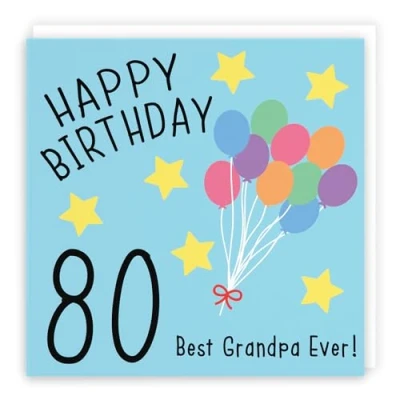 Image of Hunts England Grandpa 80th Birthday Card Happy 80 Best Ever Original Collection