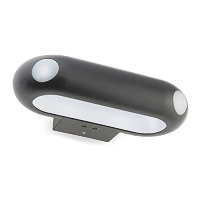 Image of HUBER LED Wall Light with Motion Sensor 180 20 W 1300 lm IP65 Protected Outdoor I Indoor Anthracite