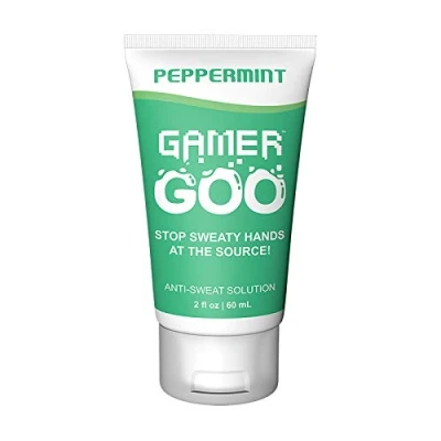 Image of Gamer Goo Antiperspirant Dry Grip for Sweaty Hands [Anti Sweat Hand Lotion] [Non Sticky] [Made in USA] (60mL) (Peppermint)