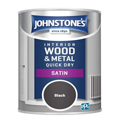 Image of Johnstones No Ordinary Paint One Coat Quick Dry Water Based Satin Black 750ml
