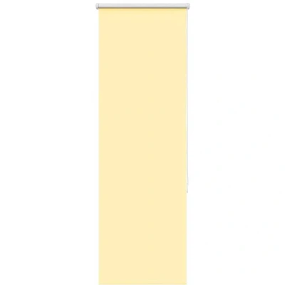 Image of vidaXL Roller Blind Blackout Yellow 40x130 cm Fabric Width 35.7 Polyester