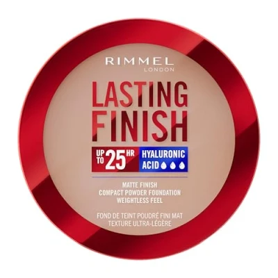 Image of Rimmel Lasting Finish 25 HR Compact Foundation 003 Sesame, Matte Buildable Coverage, Powder to Cream, Anti Pollution Shields, SPF 20, Hyaluronic Acid, Waterproof, Hides Imperfections