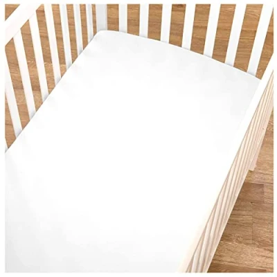 Image of Cot Fitted Sheets 120 x 60cm Bedding For bed Soft Baby Standard Crib and Toddler Mattresses Fully Elasticated Skirt Breathable Easy Care