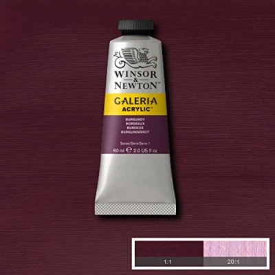 Image of Winsor &amp; Newton Galeria Acrylic Paint Medium Tube 60ml AVAILABLE (Burgundy)