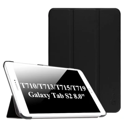 Image of FINTIE Case for Samsung Galaxy Tab S2 8.0 Super Thin Lightweight SlimShell Stand Cover with Auto Sleep/Wake Feature 2015 (Model: SM T710 / T715 T713 /T719), Black