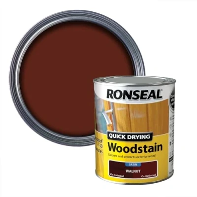 Image of Ronseal Quick Drying Woodstain Walnut Satin 250ml