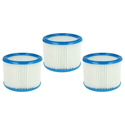 Image of vhbw Set 3x Replacement Filters compatible with WAP ST 25, 35E, 35 E Wet and Dry Vacuum Cleaner Cartridge Filter
