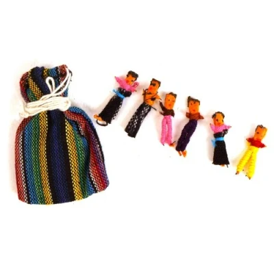 Image of Guatemala worry dolls together share your worries and lose them