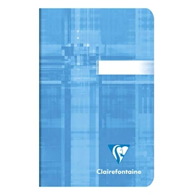Image of Clairefontaine Ref 63596C Staple bound Notebook (48 Sheets) 9 x 14cm Size, Lined Rulings, 90gsm Brushed Vellum Paper, Laminated Cardboard Cover Assorted Colours (Pack of 10)