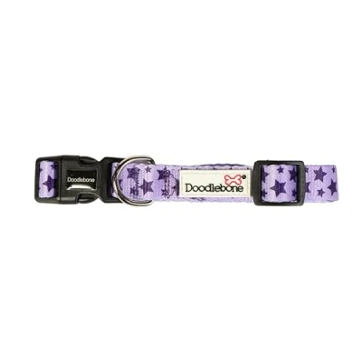 Image of Doodlebone Dog Collar, Violet Stars, 1 2
