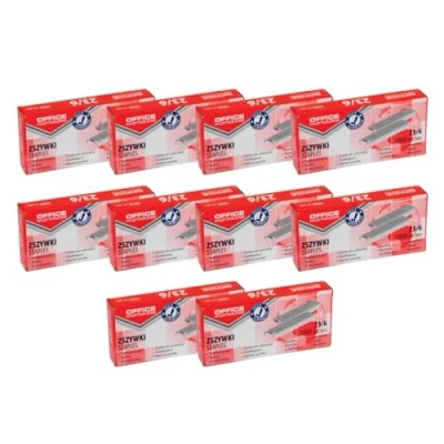 Image of Office Products 18072319 19 Staples 23/6 Silver / 10,000 Pieces (10 x 1000 Pieces) Standard Hand Staples/Staples/Paper Clips/Galvanised