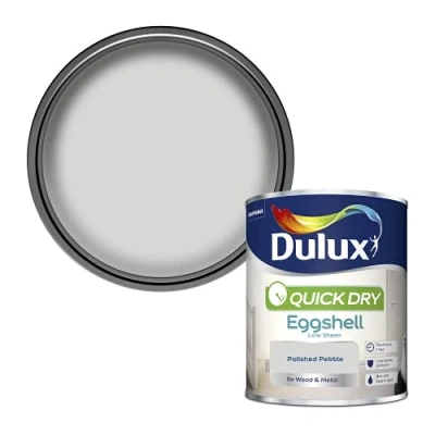 Image of Dulux 5358166 Quick Dry Eggshell Paint Polished Pebble 750ML
