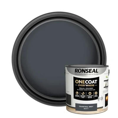 Image of Ronseal One Coat Everywhere Paint Charcoal Grey Matt 2.5L