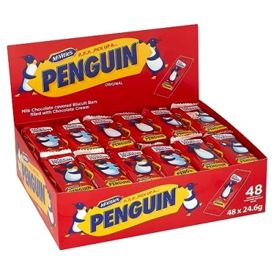 Image of McVitie&#039;s Penguin Singles Biscuit Bars 48pk