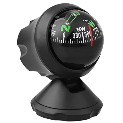 Image of SANON Portable Car Compass, High Precision Dash Compass Outdoor Guide Ball Marine Navigation Balance Measure for Vehicle Sea Boat Ship Trip