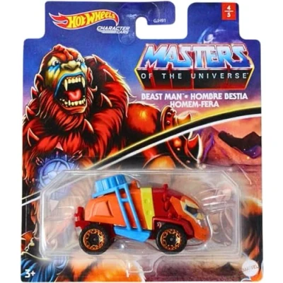 Image of Character Cars Hot Wheels Masters of The Universe Die cast 1:64 Scale Vehicle Car Beast Man 4/5