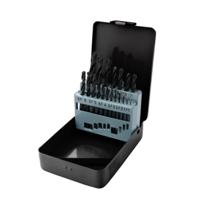 Image of 19 Piece HSS Drill Bit Set in Metal Tin Sizes 1 to 10mm 0.5mm Increments