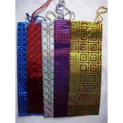Image of 12 Holographic Gift Wine Bottle Bags to Choose (Assorted)