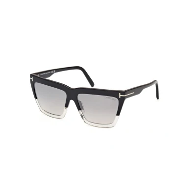 Image of Tom Ford EDEN Sunglasses, Women&#039;s, Size: 56, Black/smoke