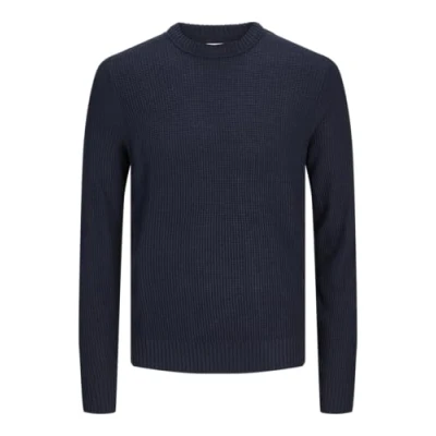 Image of Jack &amp; Jones Jjroy KNIT CREW NECK Jumper, Men&#039;s, Size: XL, Navy blazer