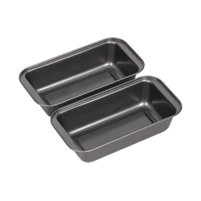 Image of Chef Aid Non Stick Set of Two, 2lb/900g Loaf Tins, Grey