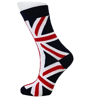 Image of Women&#039;s Ankle Socks Union Jack British Flag Design Cotton Rich